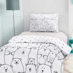 سرویس ملحفه بچگانه 3 تکه لایکو مدل مدرسه خرس ها