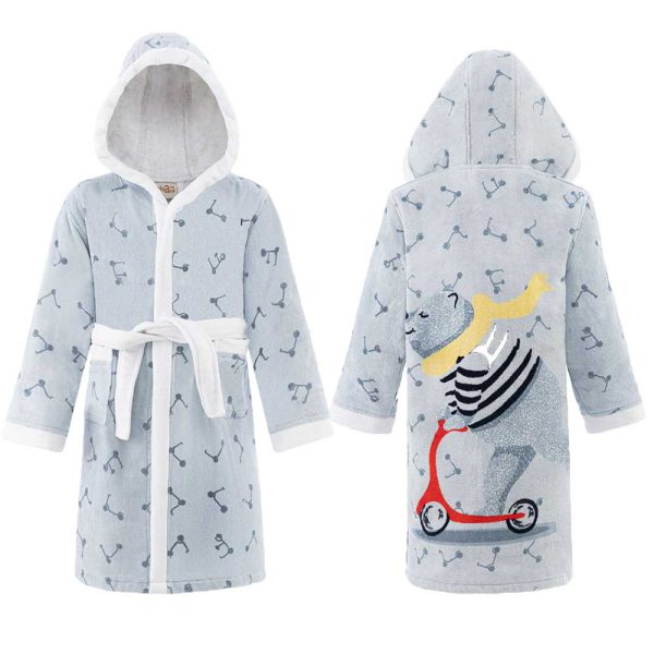 حوله پالتویی مخمل بچگانه لایکو مدل اسکوتر