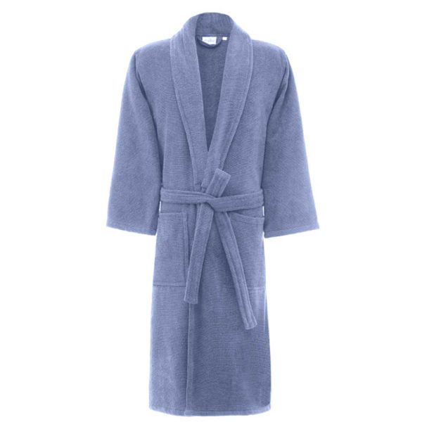 حوله پالتویی مخمل لوکس لایکو مدل آبی طوسی