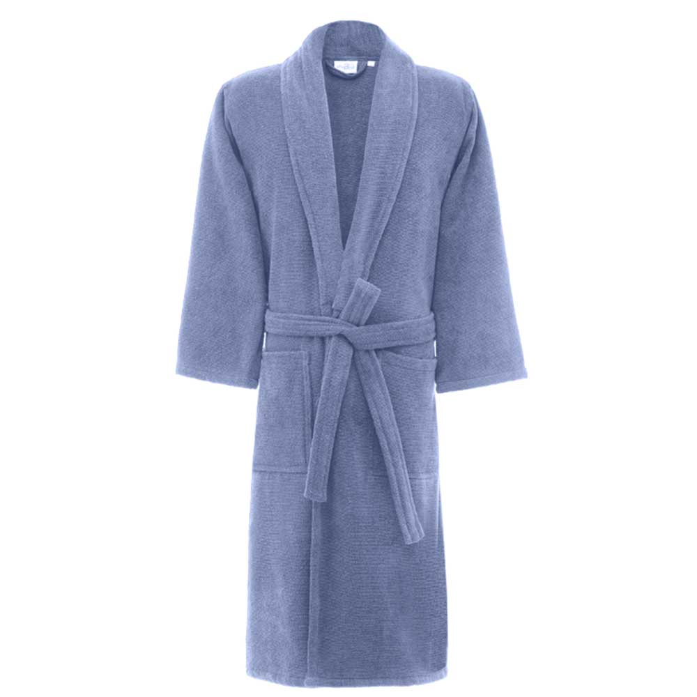 حوله پالتویی مخمل لوکس لایکو مدل آبی طوسی