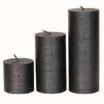 شمع آنتیک مدل باریک خط دار بسته 3 عددی