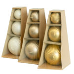 شمع مدل گرد راه راه بسته سه عددی