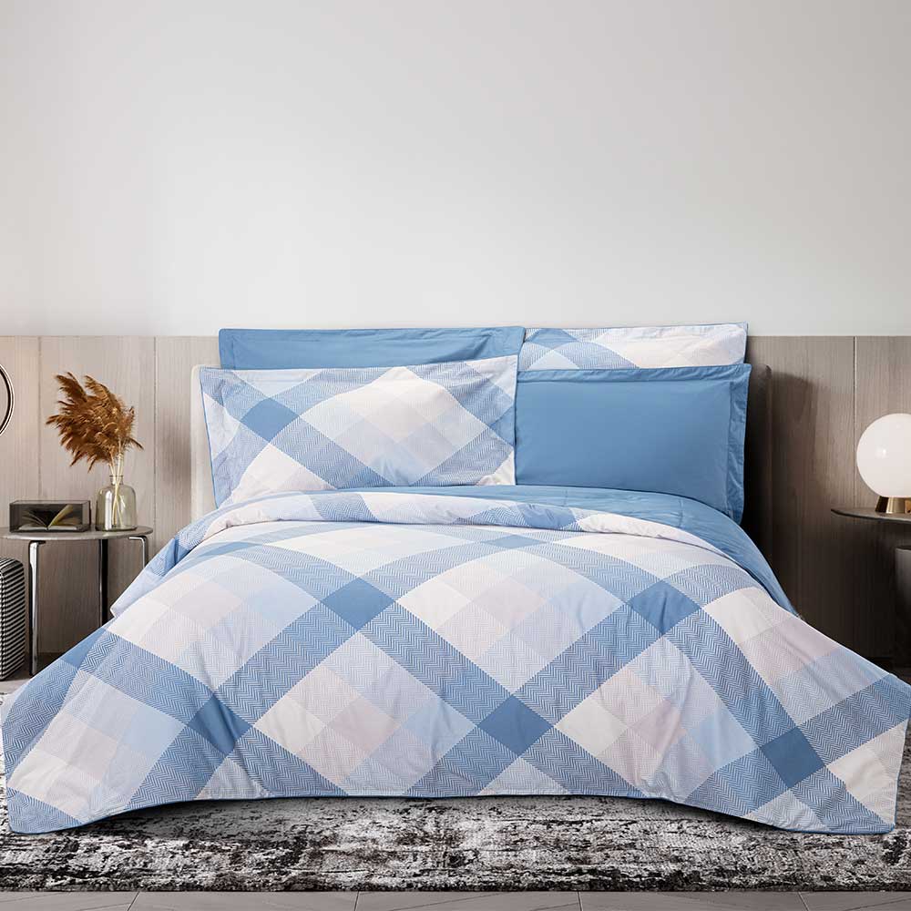 سرویس ملحفه کیسه ای شوپن آبی نفتی لایکو