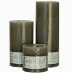 شمع آنتیک مدل باریک مغز رنگی بسته 3 عددی