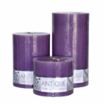 شمع آنتیک مدل مغز رنگی پهن 3 عددی