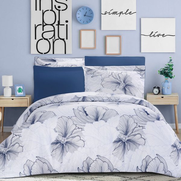 سرویس ملحفه کیسه ای لوییزا آبی نفتی لایکو