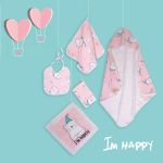 سرویس حوله نوزادی دورپیچ 6 تکه مدل خرسی