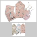 سرویس حوله نوزادی دورپیچ 6 تکه مدل خرسی