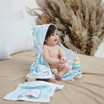 سرویس حوله نوزادی دورپیچ 6 تکه مدل خرسی