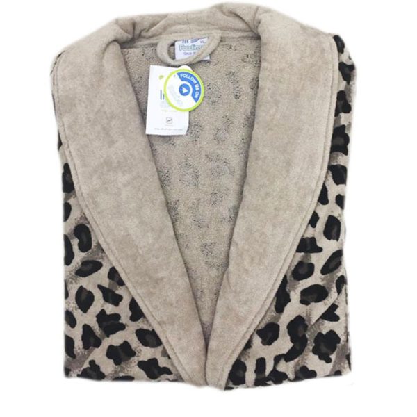 حوله پالتویی پودایران مدل مخمل پلنگی خاکی