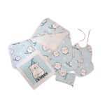 سرویس حوله نوزادی دورپیچ 6 تکه مدل خرسی