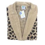 حوله پالتویی پودایران مدل پلنگی نسکافه ای - Image 3