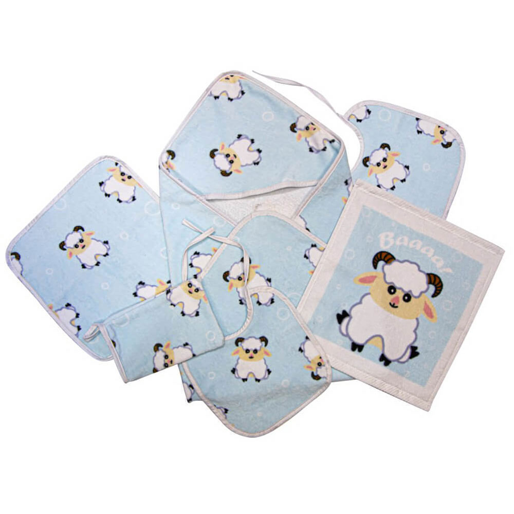 سرویس حوله نوزادی دورپیچ 6 تکه مدل ببعی