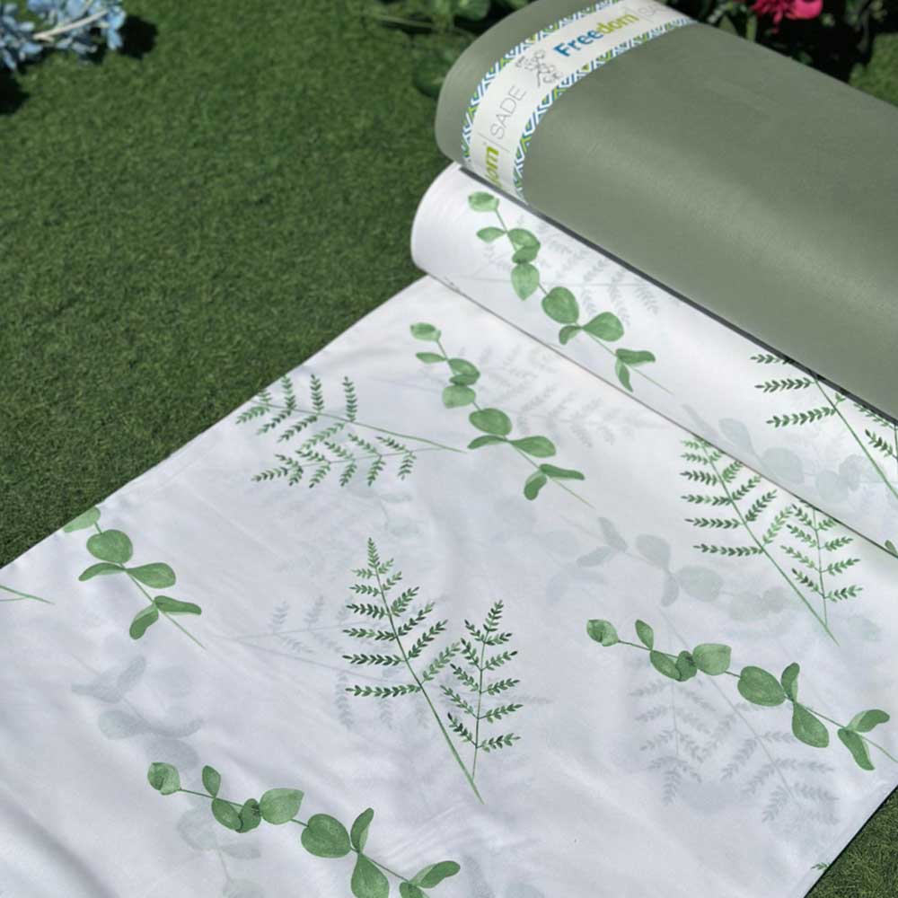 GREENLEAF پارچه ملحفه ای عرض 240 مدل برگ سبز