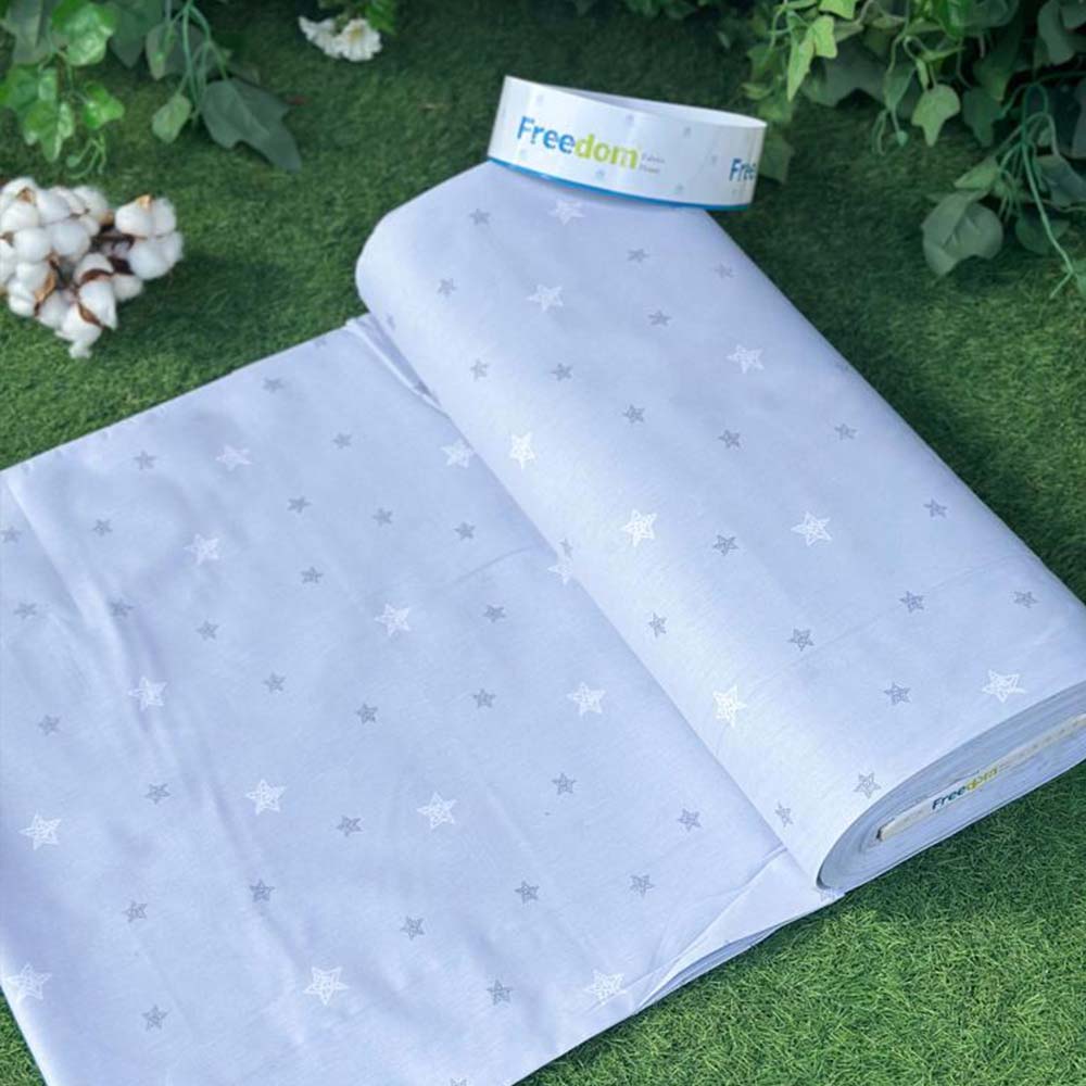 GRISTAR پارچه ملحفه ای عرض 240 مدل ستاره طوسی - تصویر 1