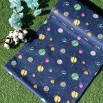 پارچه ملحفه ای عرض 240 مدل کهکشان سرمه ای