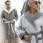 حوله پالتویی لایکو دوطرف لوپ دورنگ طوسی روشن - Image 2