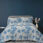 لحاف دونفره لایکو مدل آبی طوسی