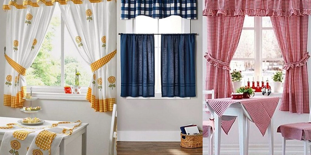 پرده آشپزخانه جزو انواع منسوجات آشپزخانه در سه مدل