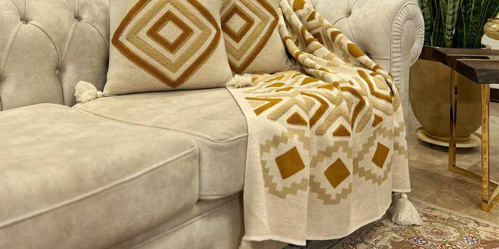 ایده استفاده از شال مبل در نشیمنگاه مبل