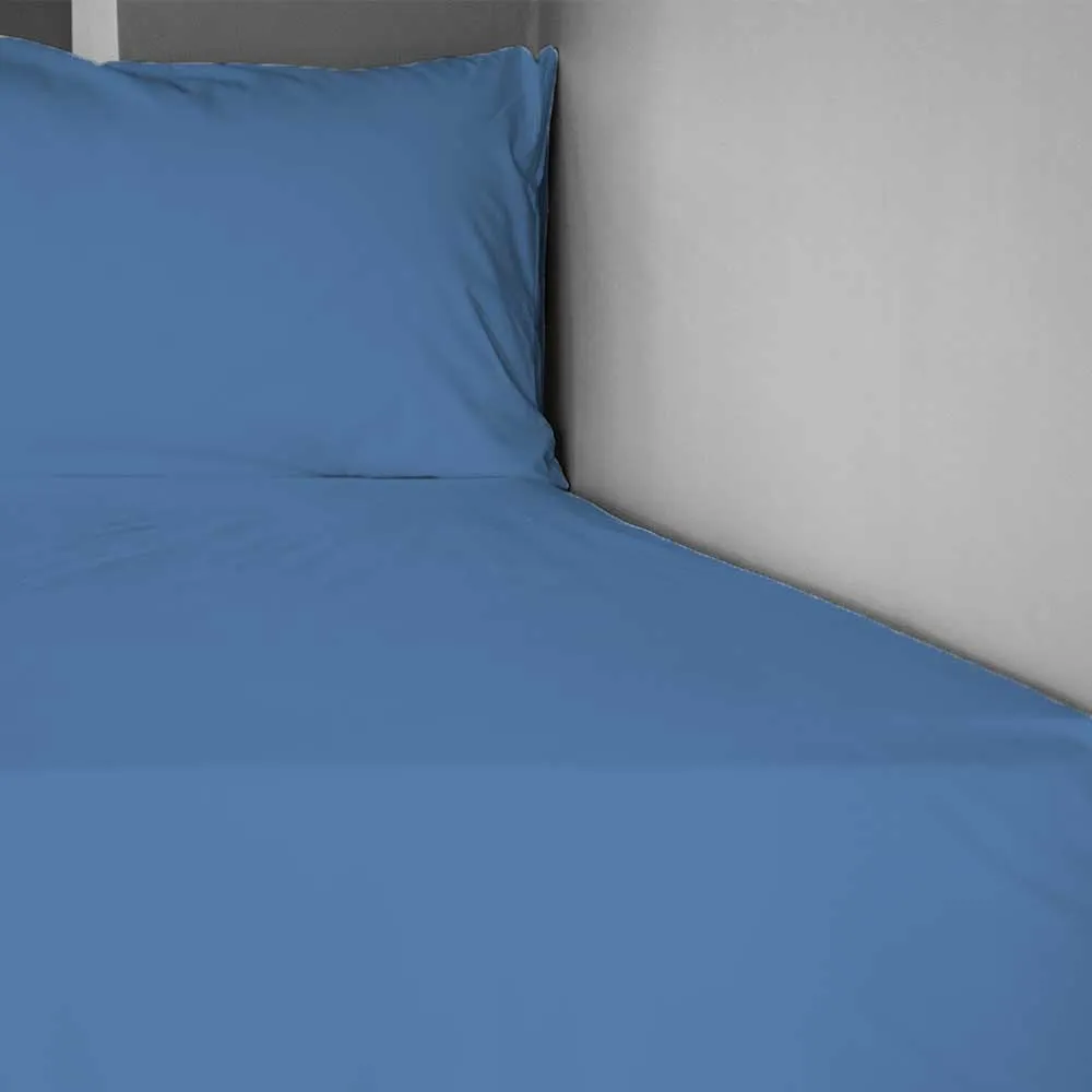 ملحفه کشدار و رو بالشی دو نفره لایکو مدل شوپن آبی