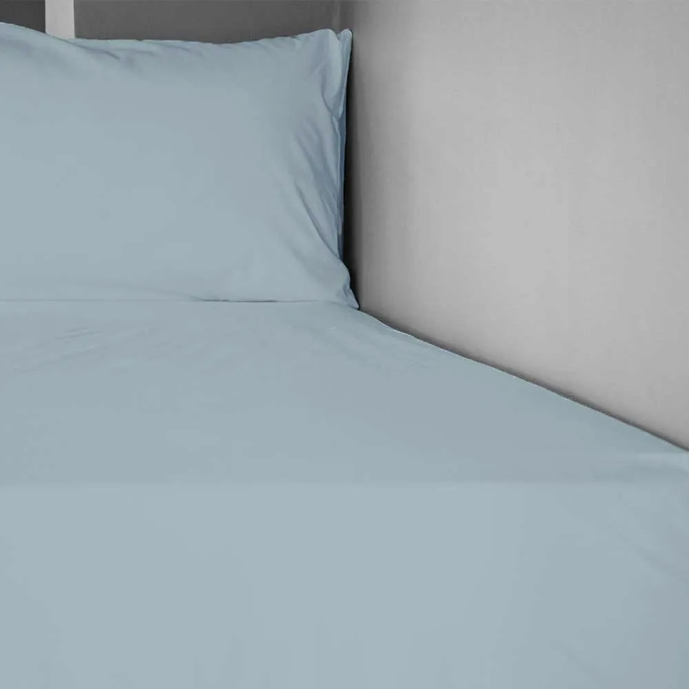 ملحفه کشدار و رو بالشی دو نفره لایکو مدل آبی روشن