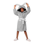 حوله پالتویی بچگانه پودایران مدل خرگوش طوسی