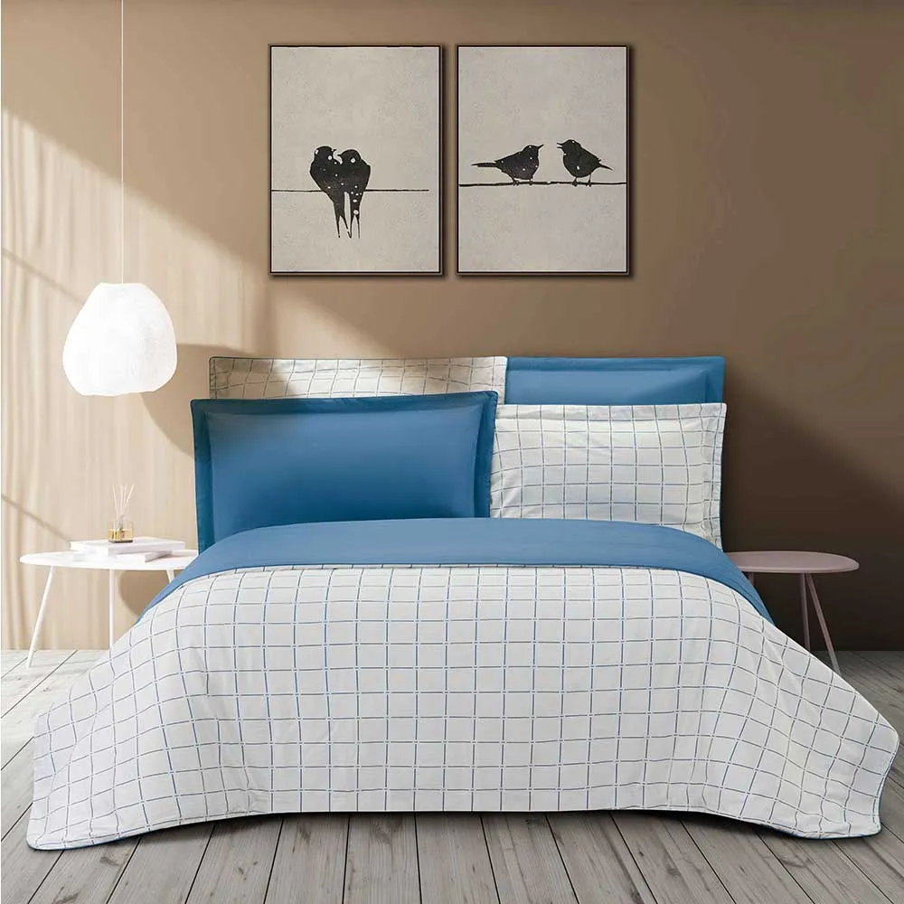 سرویس کاور لحاف یک نفره لایکو مدل دورا سرمه ای