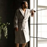 حوله پالتویی مخمل لواهوم مدل طوسی - Image 3