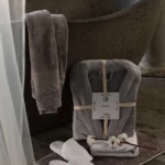 حوله پالتویی مخمل لواهوم مدل طوسی - Image 2