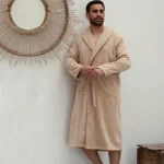 حوله پالتویی مخمل لواهوم مدل نسکافه ای