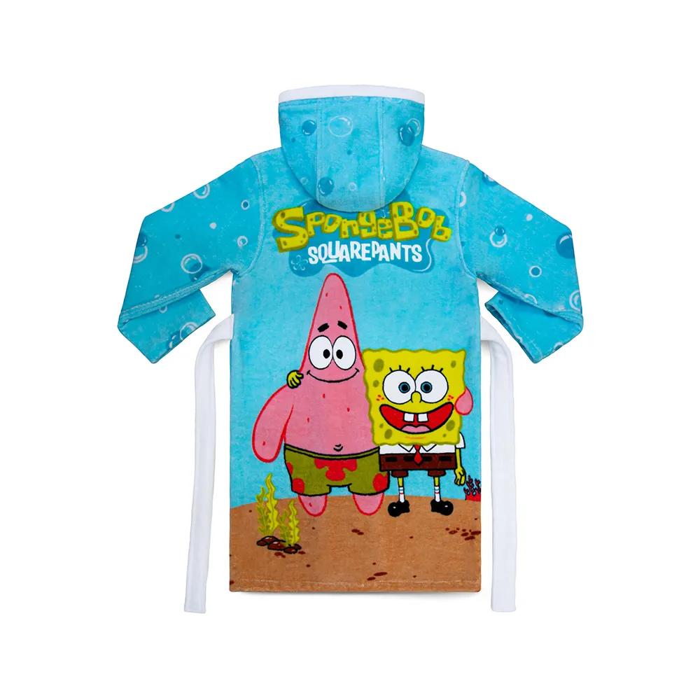 حوله پالتویی بچگانه پودایران مدل باب اسفنجی آبی