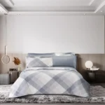 سرویس کاور لحاف یک نفره لایکو مدل شوپن طوسی