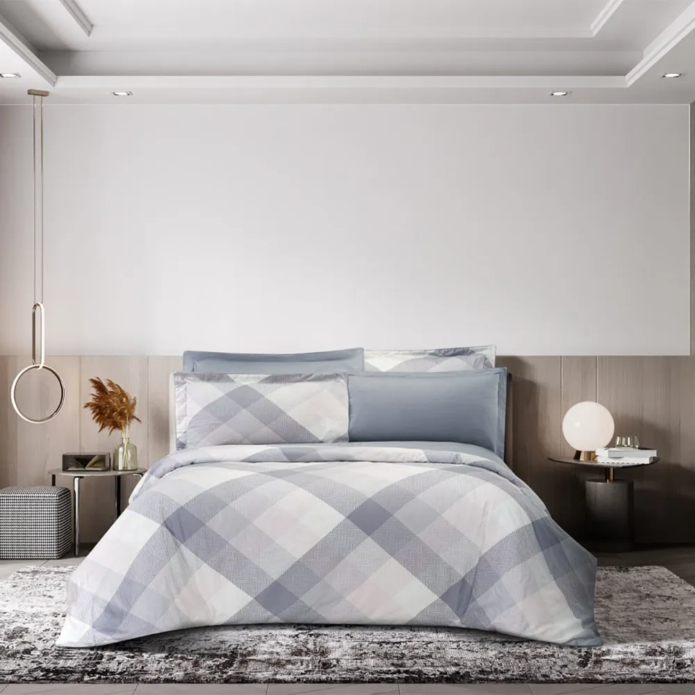 سرویس کاور لحاف یک نفره لایکو مدل شوپن طوسی