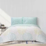 کاور لحاف با رویه بالش دو نفره آیدن سبز